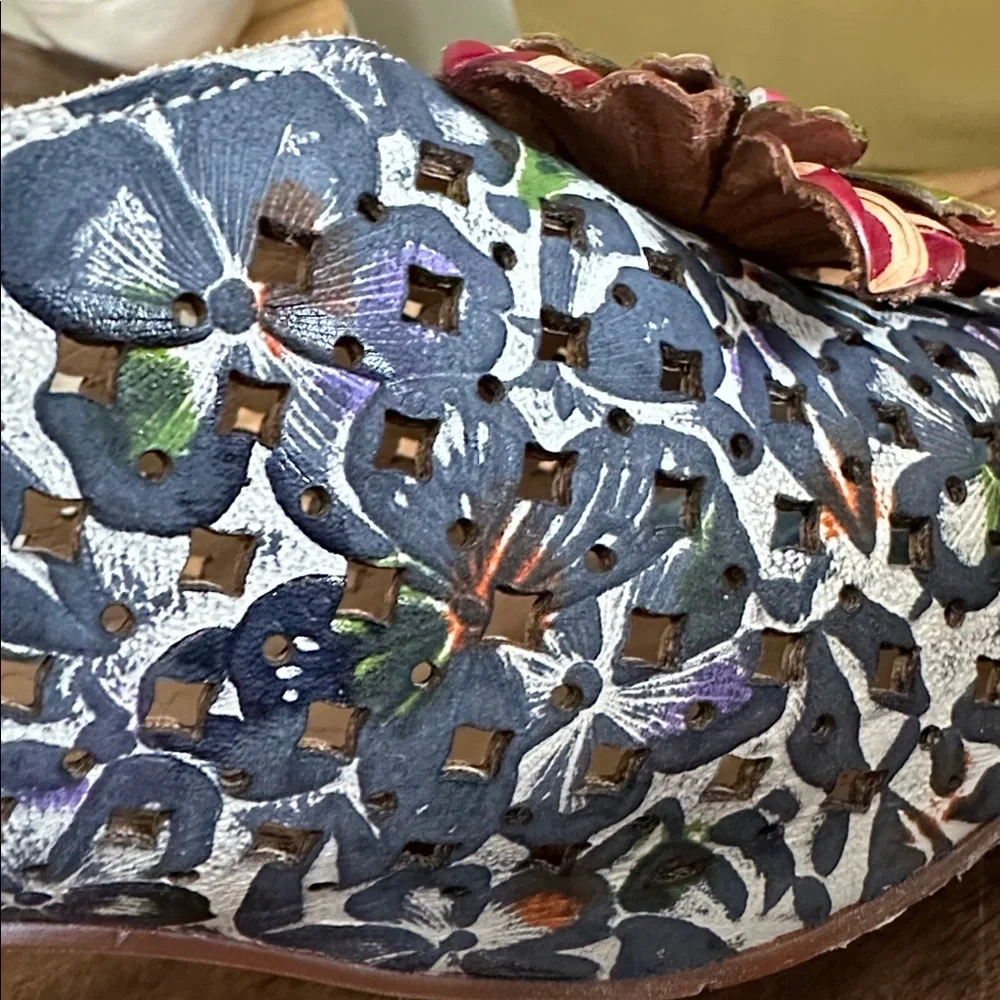 L'Artiste Women's Arautre Slingback Sandal Size 38 US 7 1/2-8 Art To Wear - Picture 16 of 17